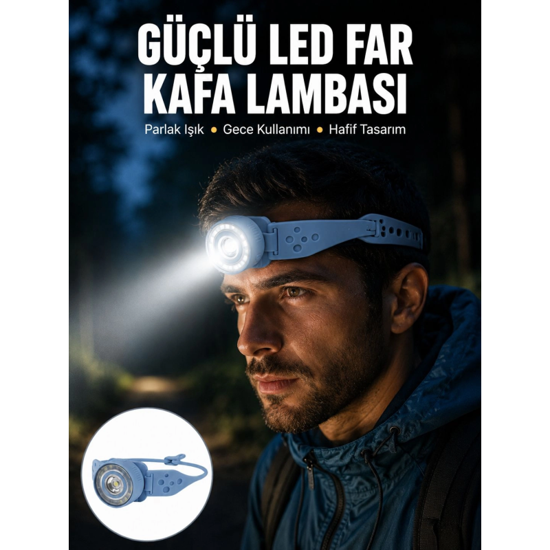 Led Kafa Lambası Kamp Yürüyüş Ve Gece Kullanımı İçin Yeni Nesil Led Kafa Lambası Kamp Yürüyüş Ve Gece Kullanımı İçin Yeni Nesil