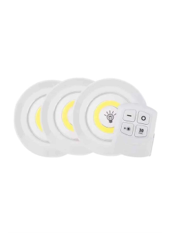 Led Lamba 3'lü Uzaktan Kumandalı Yapışkanlı