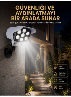 Led Lamba-güneş Paneli Destekli Uzaktan Kumandalı Solar Led Lamba