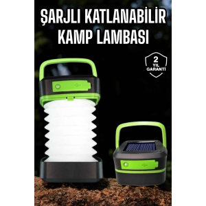 Led Lamba Kamp Lambası Hafif Taşınabilir Şarj Süreli Akordeon El Fenerli