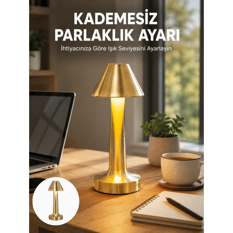 Led Masa Lambası 3 Renk Ayarlı Şarjlı Kablosuz Modern Tasarım Yeni Nesil Led Masa Lambası 3 Renk Ayarlı Şarjlı Kablosuz Modern Tasarım Yeni Nesil
