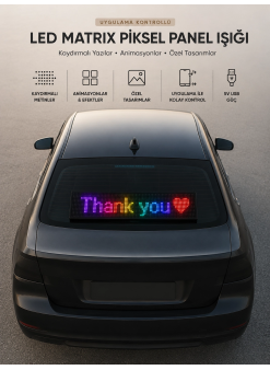 Led Matrix Piksel Panel Işığı Usb Uygulama Kontrollü Kaydırmalı Yazı Ekranı
