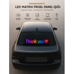 Led Matrix Piksel Panel Işığı Usb Uygulama Kontrollü Kaydırmalı Yazı Ekranı