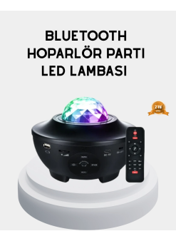Led Yıldızlı Projektör Galaxy Modlu Renk Ve Parlaklık Ayarlı Gece Lambası