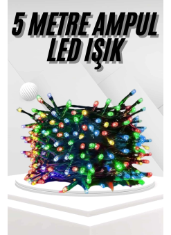 Ledli Fişli Led Dekor Lambası 5m Rgb Yılbaşı Ağacı Işığı