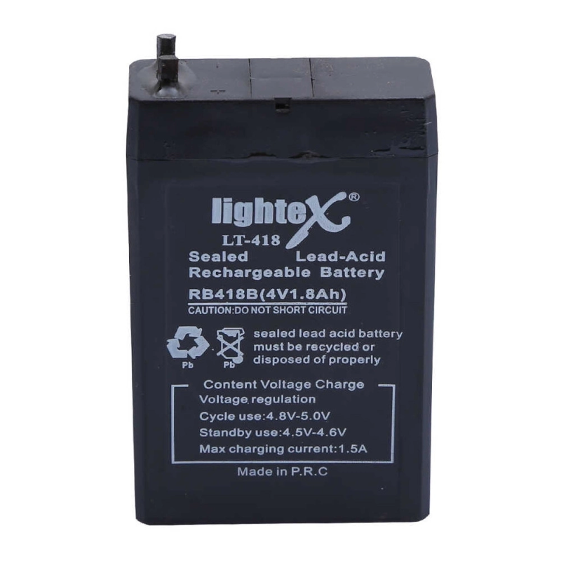 Lightex Lt-418 4v 1.8ah Işıldak Fener Aküsü Lightex Lt-418 4v 1.8ah Işıldak Fener Aküsü