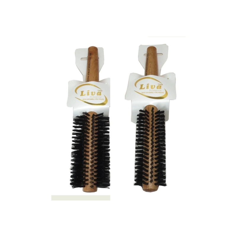 Liva 540-350 Saç Fırçası Yanmaz Profesyonel Fön Fırçası 2 Adet Liva 540-350 Saç Fırçası Yanmaz Profesyonel Fön Fırçası 2 Adet
