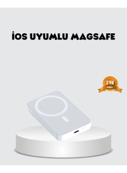 Magsafe Uyumlu Kablosuz Batarya – 27w Hızlı Şarj Destekli Kompakt Güç Bankası