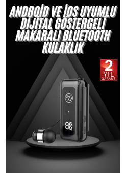 Makaralı Bluetooth Kulaklık Telefon Uyumlu Makaralı Tf Kart Girişli Güç Göstergeli