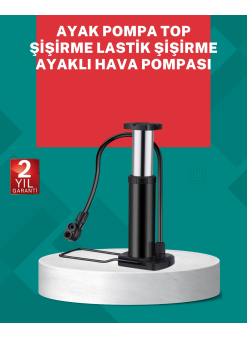 Manuel Ayak Pompası Extra Güçlü Lastik Şişirme Pompası