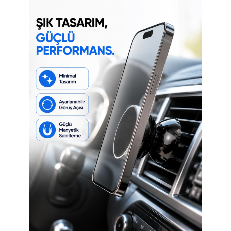 Manyetik Araç İçi Telefon Tutucu Güçlü Mıknatıslı Manyetik Araç İçi Telefon Tutucu Güçlü Mıknatıslı