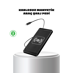 Manyetik Kablosuz Şarj Pedi 15w Hızlı Şarj Kaymaz Silikon Qi Destekli