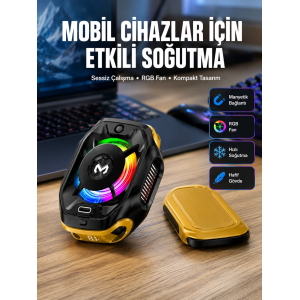 Manyetik Montajlı Dijital Ekranlı Telefon Soğutucu  Yeni Nesil