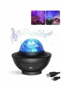 Masa Ve Gece Lambası Renkli Projektör Işıklı Disko Topu Bluetooth Hoparlör