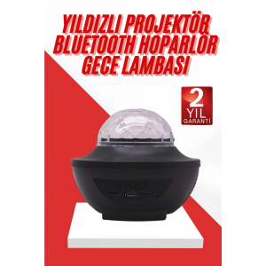 Masa Ve Gece Lambası Renkli Projektör Işıklı Disko Topu Bluetooth Hoparlör