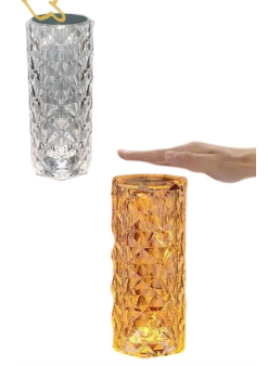 Masa Ve Gece Lambası Şık Ve Dayanıklı Sensörlü Şarjlı Kristal Lamba
