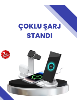 Masaüstü Düzenleyici 4’ü 1 Arada Kablosuz Şarj Aksesuarı