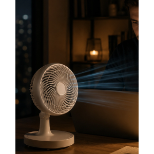 Masaüstü Mini Fan Sessiz Çalışan 2 Hızlı Otomatik Salınımlı Fan