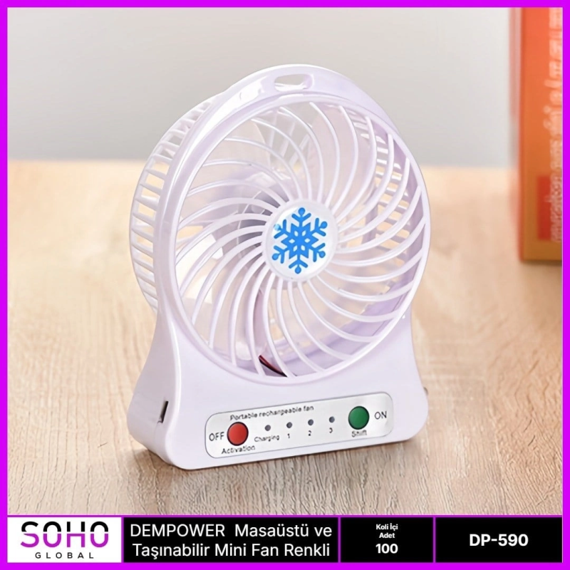 Masaüstü Taşınabilir 3 Kademeli Fan Masaüstü Taşınabilir 3 Kademeli Fan