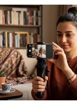 Masaüstü Telefon Tripodu Katlanabilir Telefon Tutucu Video Çekim Standı