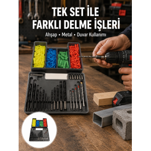 Matkap Ucu Seti Organizerli Çok Amaçlı Delme Uçları Yeni Nesil