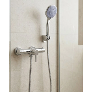 Mavi 4 Fonksiyonlu El Duşu Başlığı Seti Spiral Hortum Ve Duş Askısı