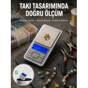 Mavi Işıklı Lcd Ekranlı Hassas Tartı Terazisi Yeni Nesil