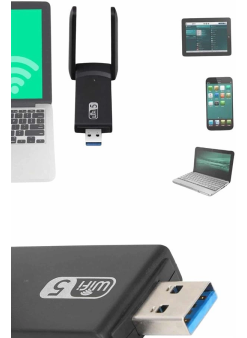 Mbps Wifi Alıcı Kablosuz Wifi Adaptörü Çift Band Çift Antenli