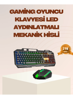 Mekanik Led  Klavye Mouse Seti – Yüksek Tepki Ve Ergonomi