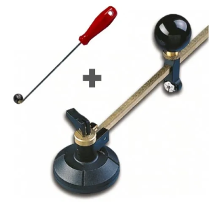 Menfez Açma Seti - Cam Kesme Pergeli 40 Cm + Küre Cam Tokmağı