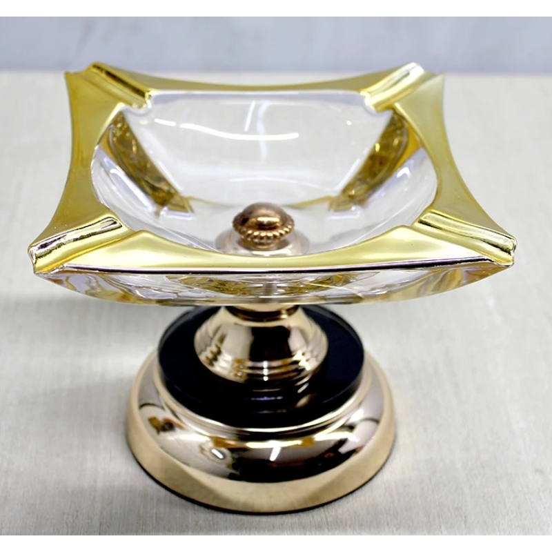 Metal Ayaklı Cam Küllük Alk4879 Metal Ayaklı Cam Küllük Alk4879