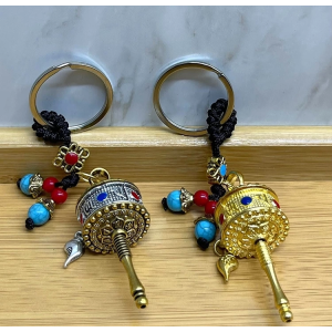 Metal Feng Shui Şans Çarkı Anahtarlık Alk4455