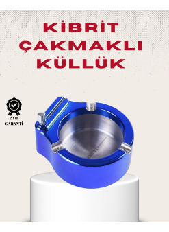 Metal Küllük Ve Çakmak Seti Yuvarlak Modern Tasarım