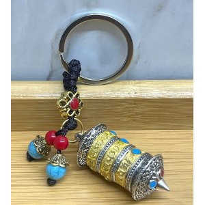 Metal Tibet Dua Çarkı Anahtarlık Alk4462