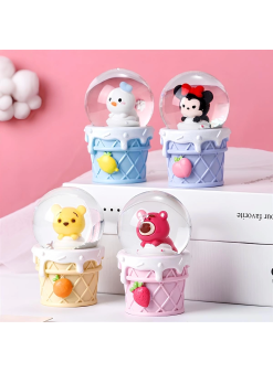 Mickey Mouse Işıklı Kar Küresi 9 Cm Alk3111