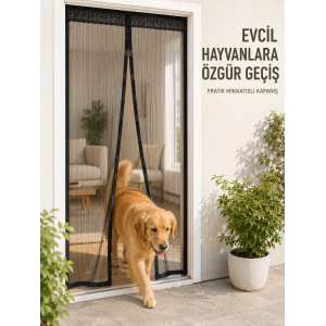 Mıknatıslı File Kapı Sinekliği Balkon Bahçe Teras Ve Mutfak İçin Pratik Kullanım