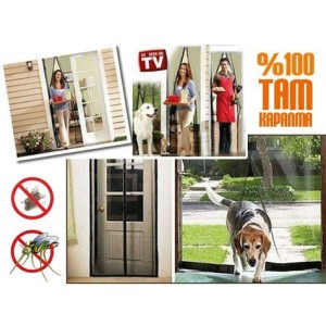 Mıknatıslı Kapı Sineklik Tülü-krem ( 105 X 205 )