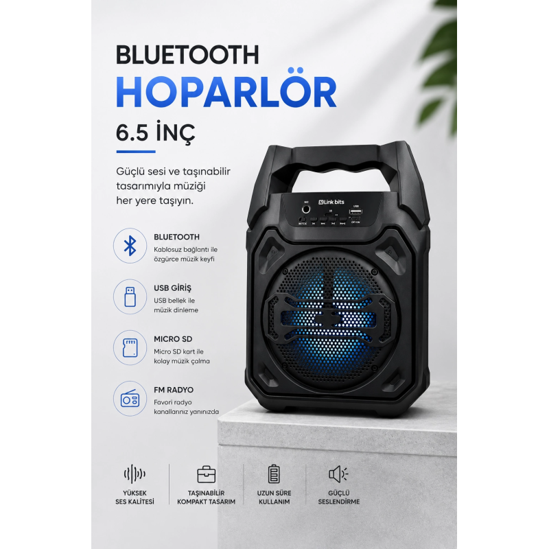 Mikrofonlu Bluetooth Ses Sistemli Usb, Micro Sd, Fm Ve Uzun Pil Ömrü Mikrofonlu Bluetooth Ses Sistemli Usb, Micro Sd, Fm Ve Uzun Pil Ömrü