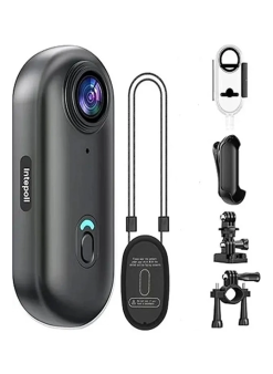 Mini 4k Wıfı Aksiyon Kamerası Vücut Kamerası Giyilebilir Video Kaydedici Hafıza Kartı Dahil