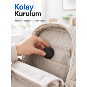 Mini Akıllı Takip Cihazı 2 Yıl Pil Ömrü Android İos Uyumlu Çanta Araç Valiz Takip Atı