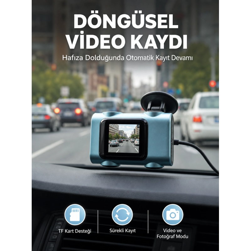Mini Araç İçi Kamera Sürekli Kayıt Geniş Açılı Yeni Nesil Mini Araç İçi Kamera Sürekli Kayıt Geniş Açılı Yeni Nesil