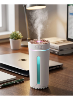 Mini Araç Nemlendirici 5 Esans Hediyeli Usb Işıklı Koku Difüzörü