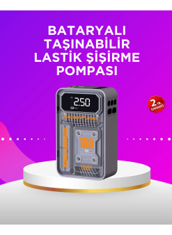 Mini Boy Elektrikli Şarjlı Yüksek Basınçlı Lastik Şişirme Pompası