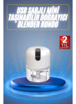 Mini El Rondosu Şarjlı Doğrayıcı Taşınabilir Rondo Blender 250 Ml