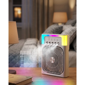 Mini Klima Fan Su Hazneli Usb Şarjlı Sessiz Masaüstü Soğutucu