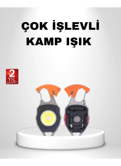 Mini Led Anahtarlık Fener – Şişe Açacağı, Tornavida, Düdük Ve Usb Şarj Özellikli