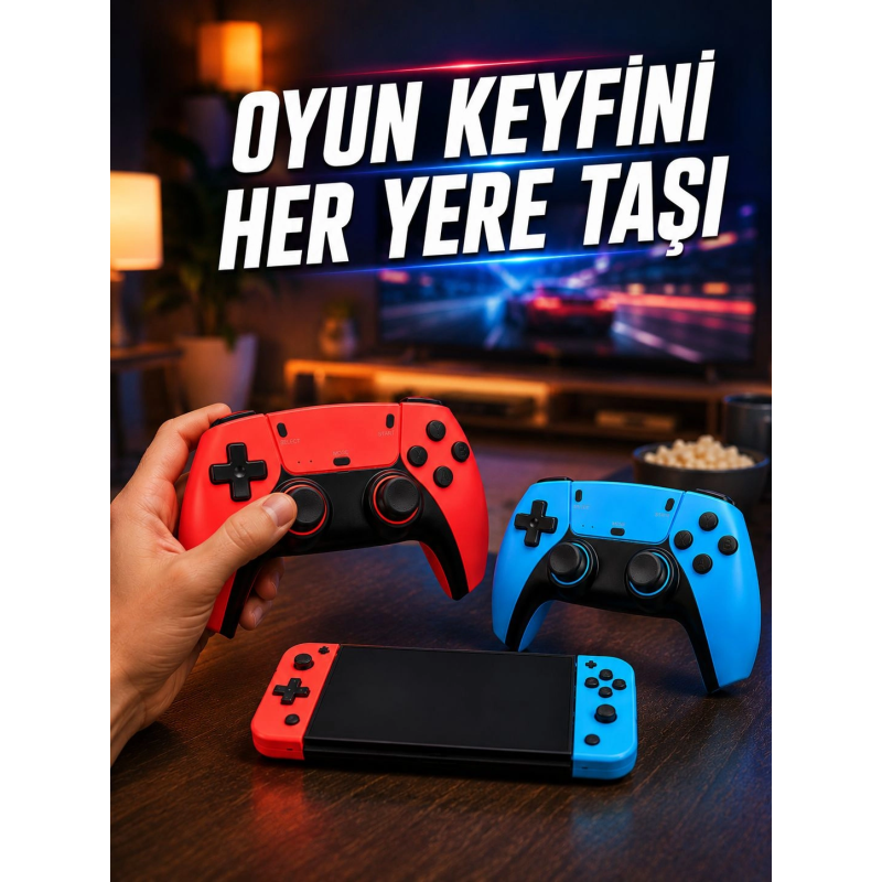 Mini Oyun Konsolu Çift Kablosuz Kontrolcü Hdmı Bağlantılı Oyun Cihazı Mini Oyun Konsolu Çift Kablosuz Kontrolcü Hdmı Bağlantılı Oyun Cihazı