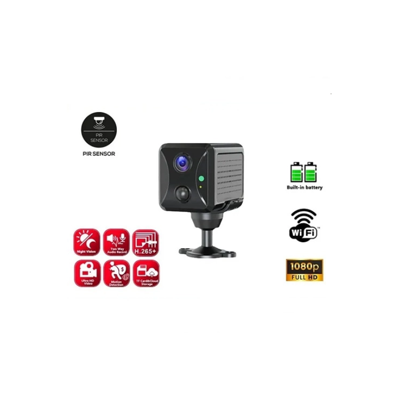 Mini Pır Sensörlü Algılamalı Sesli Konuşmalı 1080p Hd Wifi Kamera Mini Pır Sensörlü Algılamalı Sesli Konuşmalı 1080p Hd Wifi Kamera