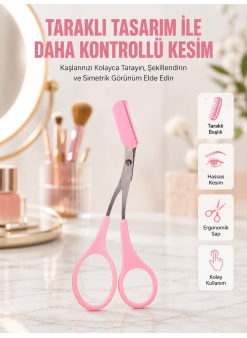 Mini Taraklı Kaş Düzeltici – Hassas Şekillendirme Ve Taşınabilir Tasarım