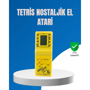Mini Tetris El Aterisi – Taşınabilir Retro Oyun Konsolu, Pil İle Çalışan Klasik Model